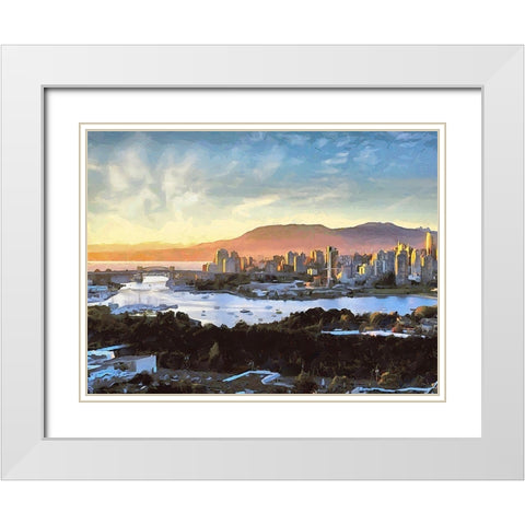 Memories of Vancouver XIII White Modern Wood Framed Art Print with Double Matting by Medeiros, Celito