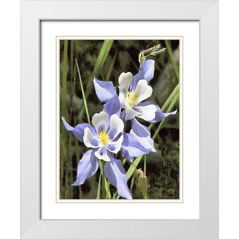 Orchids XVIII White Modern Wood Framed Art Print with Double Matting by Medeiros, Celito
