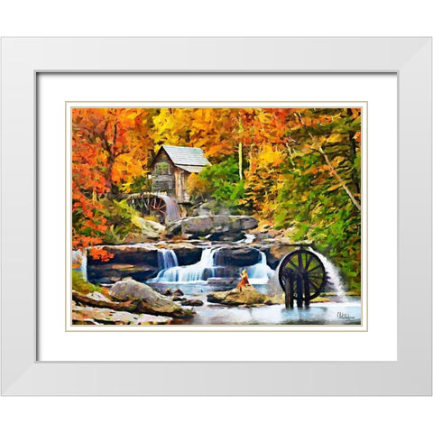 American Famous Mill White Modern Wood Framed Art Print with Double Matting by Medeiros, Celito