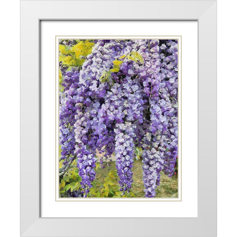 Blooming Tropical Tree I White Modern Wood Framed Art Print with Double Matting by Medeiros, Celito