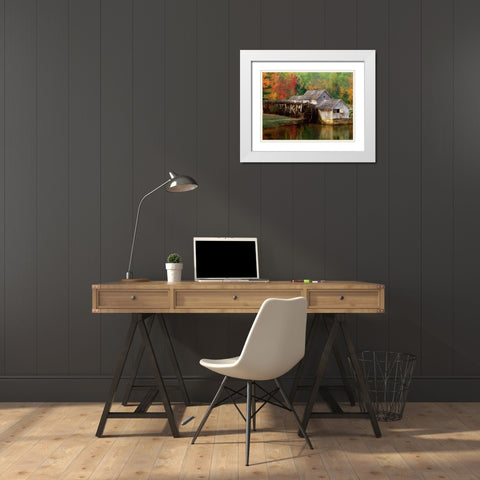Old Wooden Mill White Modern Wood Framed Art Print with Double Matting by Medeiros, Celito
