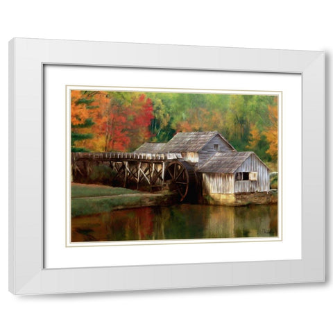Old Wooden Mill White Modern Wood Framed Art Print with Double Matting by Medeiros, Celito