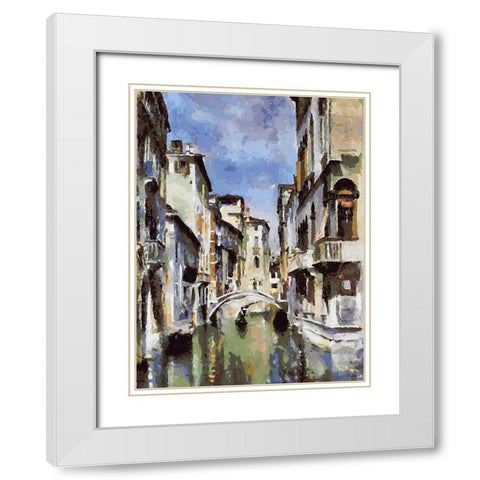 Venice in white Colours White Modern Wood Framed Art Print with Double Matting by Medeiros, Celito