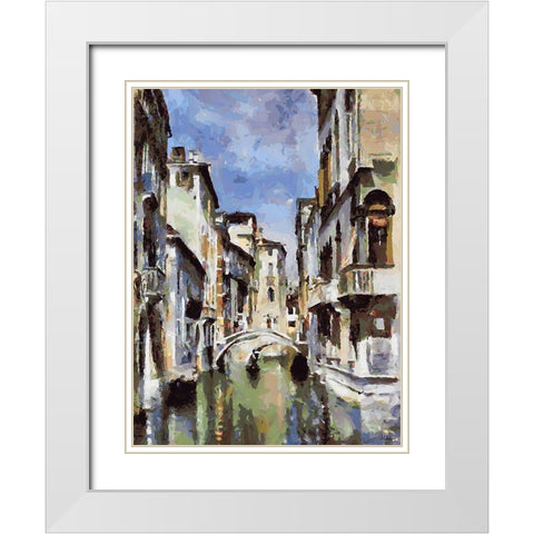 Venice in white Colours White Modern Wood Framed Art Print with Double Matting by Medeiros, Celito