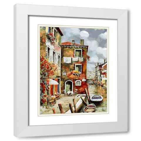 Venice Memmories I White Modern Wood Framed Art Print with Double Matting by Medeiros, Celito