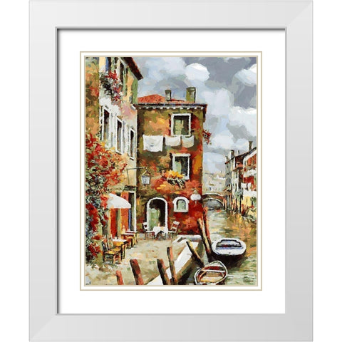 Venice Memmories I White Modern Wood Framed Art Print with Double Matting by Medeiros, Celito