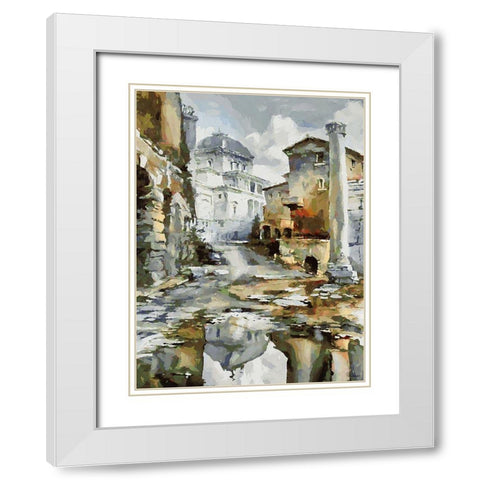 Venice Memmories II White Modern Wood Framed Art Print with Double Matting by Medeiros, Celito