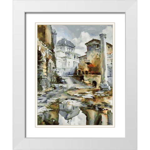 Venice Memmories II White Modern Wood Framed Art Print with Double Matting by Medeiros, Celito