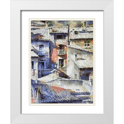 Venice Memmories III White Modern Wood Framed Art Print with Double Matting by Medeiros, Celito