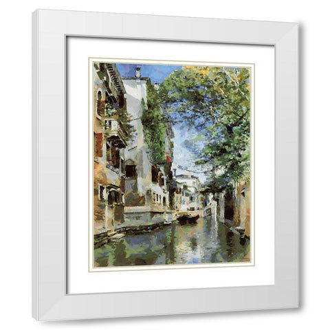 Venice Memmories IV White Modern Wood Framed Art Print with Double Matting by Medeiros, Celito