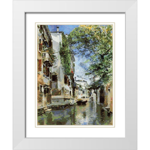 Venice Memmories IV White Modern Wood Framed Art Print with Double Matting by Medeiros, Celito