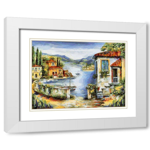Memories of Italy I White Modern Wood Framed Art Print with Double Matting by Medeiros, Celito