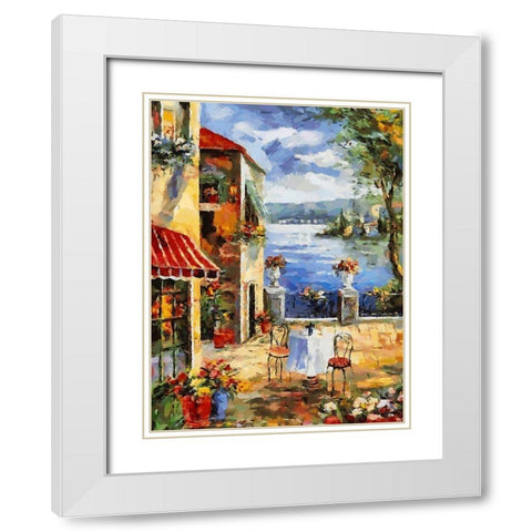 Memories of Italy II White Modern Wood Framed Art Print with Double Matting by Medeiros, Celito