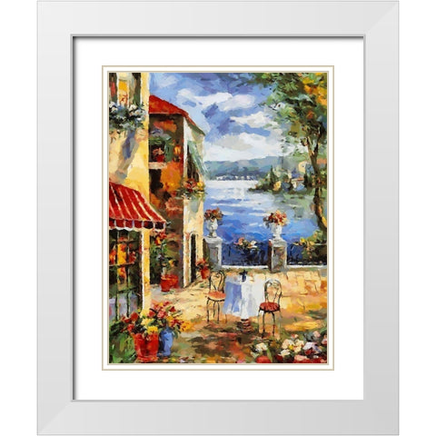 Memories of Italy II White Modern Wood Framed Art Print with Double Matting by Medeiros, Celito