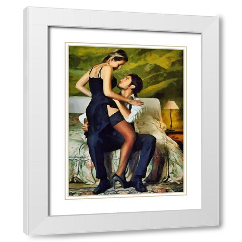 After the Dance White Modern Wood Framed Art Print with Double Matting by Medeiros, Celito