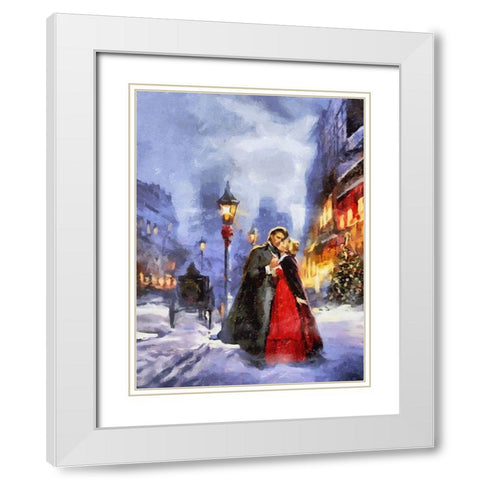 Old Times II White Modern Wood Framed Art Print with Double Matting by Medeiros, Celito