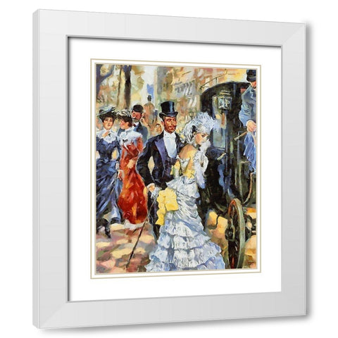 Old Times III White Modern Wood Framed Art Print with Double Matting by Medeiros, Celito