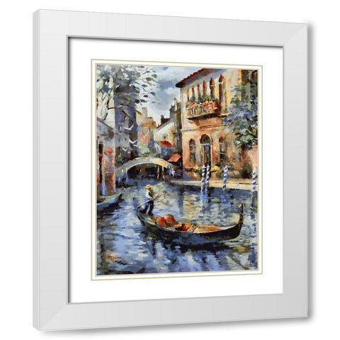 Memories of Venice VIII White Modern Wood Framed Art Print with Double Matting by Medeiros, Celito