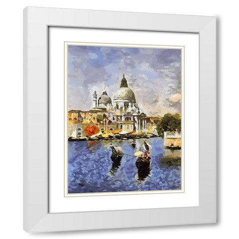 Memories of Venice XIII White Modern Wood Framed Art Print with Double Matting by Medeiros, Celito