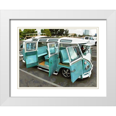 Good Old VW Van X White Modern Wood Framed Art Print with Double Matting by Medeiros, Celito