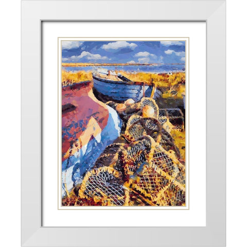 Old Boat VI White Modern Wood Framed Art Print with Double Matting by Medeiros, Celito