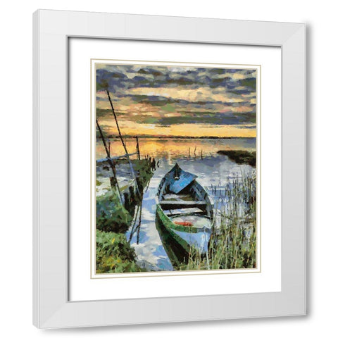 Old Boat VIII White Modern Wood Framed Art Print with Double Matting by Medeiros, Celito