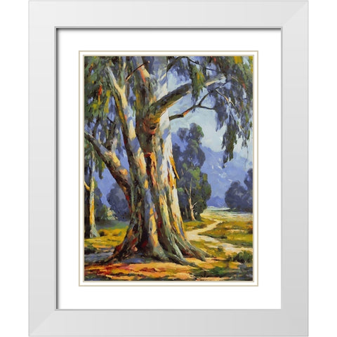 Path Trough The Woods I White Modern Wood Framed Art Print with Double Matting by Medeiros, Celito