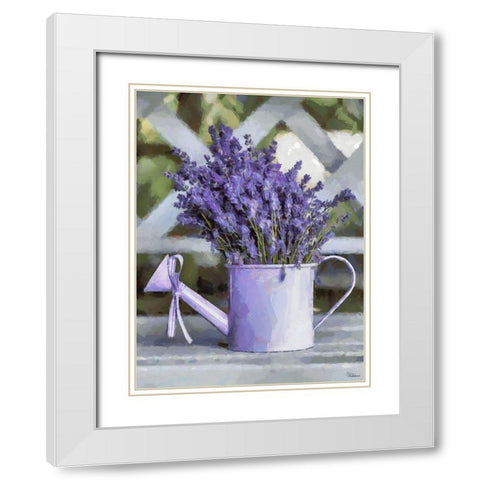 Purple Can with Lavender White Modern Wood Framed Art Print with Double Matting by Medeiros, Celito