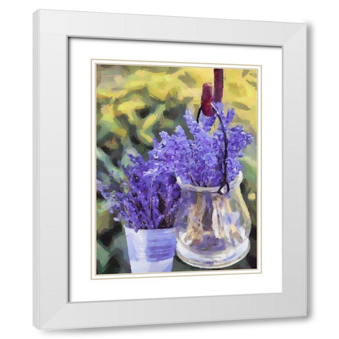 Container with Lavender White Modern Wood Framed Art Print with Double Matting by Medeiros, Celito
