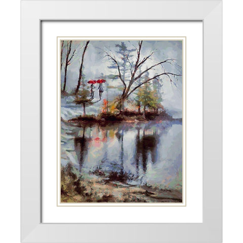 Winter Date  White Modern Wood Framed Art Print with Double Matting by Medeiros, Celito