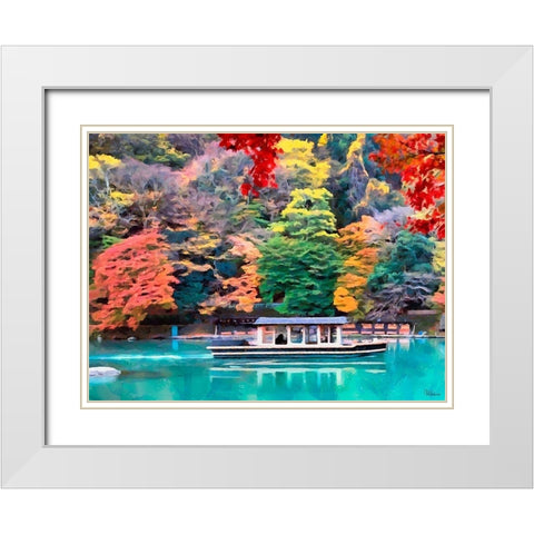 Colorful Park I White Modern Wood Framed Art Print with Double Matting by Medeiros, Celito