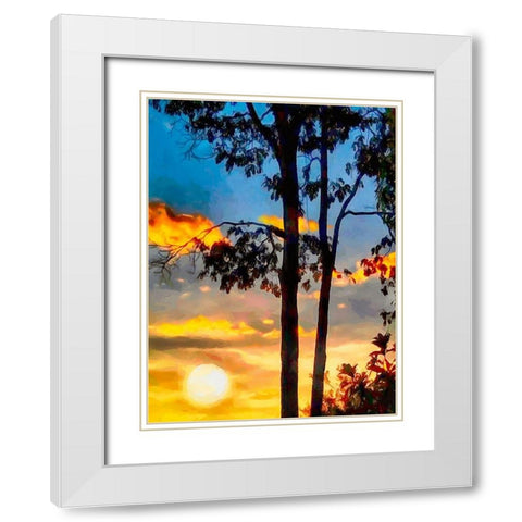 Evening is Approaching White Modern Wood Framed Art Print with Double Matting by Medeiros, Celito