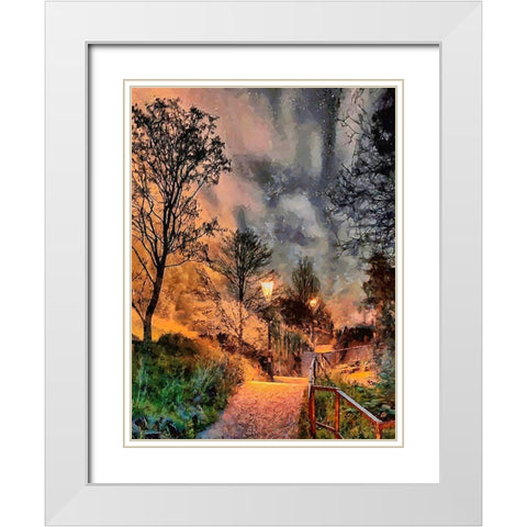 Path with the Sky White Modern Wood Framed Art Print with Double Matting by Medeiros, Celito