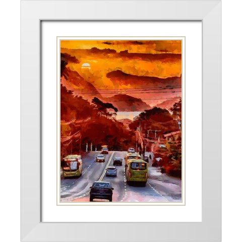Return home White Modern Wood Framed Art Print with Double Matting by Medeiros, Celito