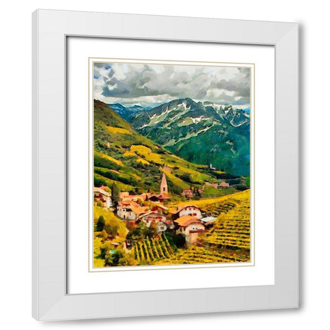 Memmories of Austria White Modern Wood Framed Art Print with Double Matting by Medeiros, Celito