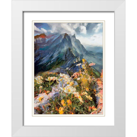 Memmories of the Dolomites White Modern Wood Framed Art Print with Double Matting by Medeiros, Celito