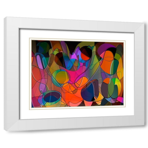 The Game with Colours White Modern Wood Framed Art Print with Double Matting by Medeiros, Celito