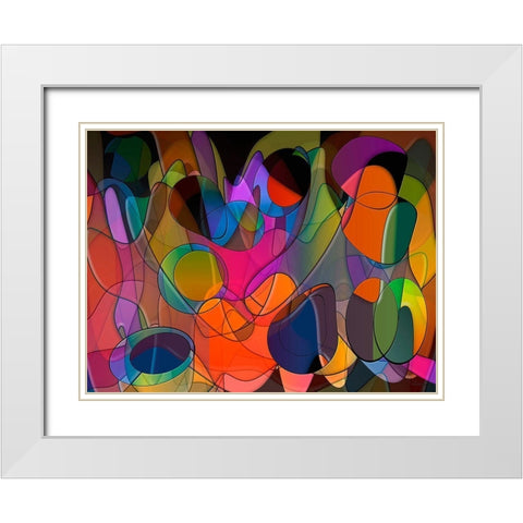 The Game with Colours White Modern Wood Framed Art Print with Double Matting by Medeiros, Celito