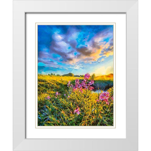 Beautiful Nature White Modern Wood Framed Art Print with Double Matting by Medeiros, Celito