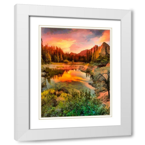 Dolomity Mountains IV White Modern Wood Framed Art Print with Double Matting by Medeiros, Celito