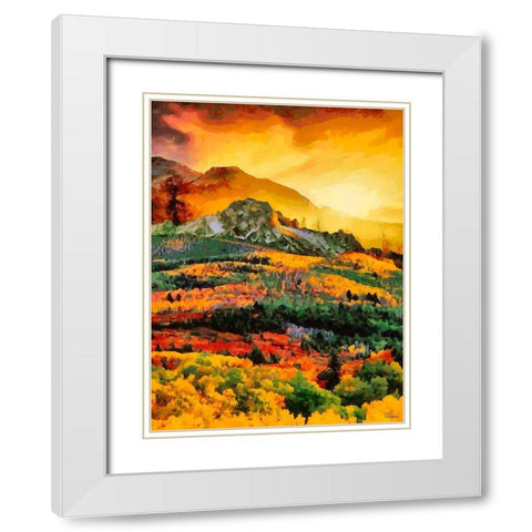 Dolomity Mountains VI White Modern Wood Framed Art Print with Double Matting by Medeiros, Celito