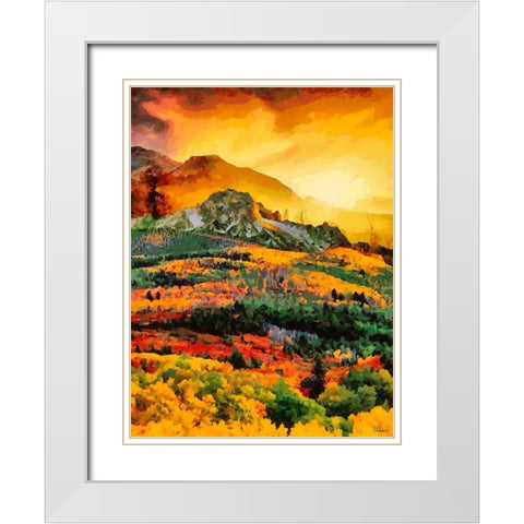 Dolomity Mountains VI White Modern Wood Framed Art Print with Double Matting by Medeiros, Celito