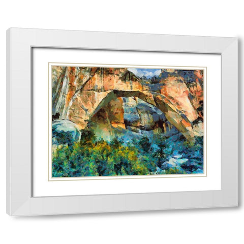 National Parks 15 White Modern Wood Framed Art Print with Double Matting by Medeiros, Celito