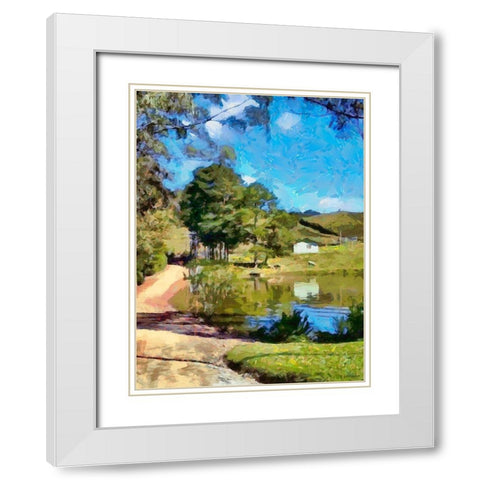 Village in Brazil White Modern Wood Framed Art Print with Double Matting by Medeiros, Celito
