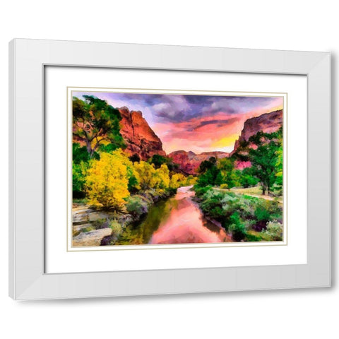 Great National Parks IX White Modern Wood Framed Art Print with Double Matting by Medeiros, Celito