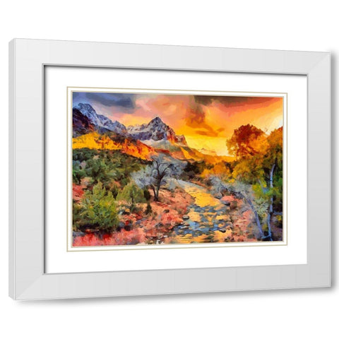 Great National Parks X White Modern Wood Framed Art Print with Double Matting by Medeiros, Celito