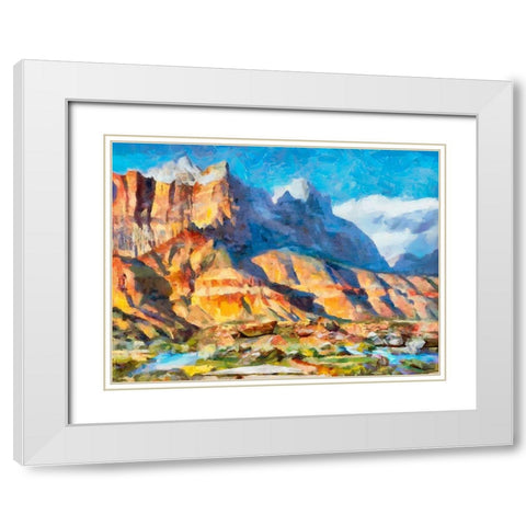 Great National Parks XI White Modern Wood Framed Art Print with Double Matting by Medeiros, Celito