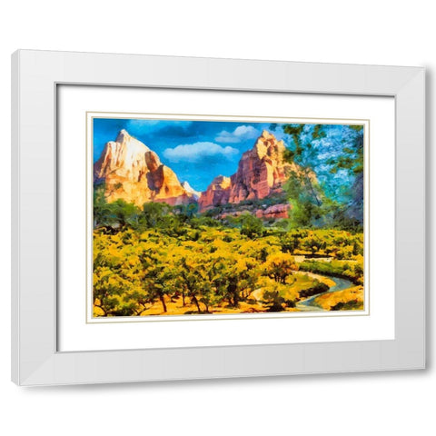 Great National Parks XII White Modern Wood Framed Art Print with Double Matting by Medeiros, Celito