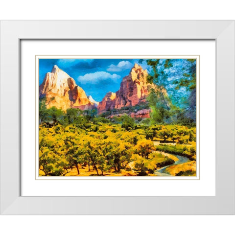 Great National Parks XII White Modern Wood Framed Art Print with Double Matting by Medeiros, Celito