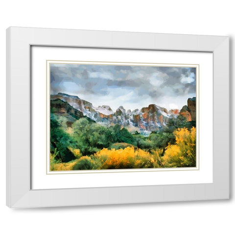 Great National Parks XV White Modern Wood Framed Art Print with Double Matting by Medeiros, Celito
